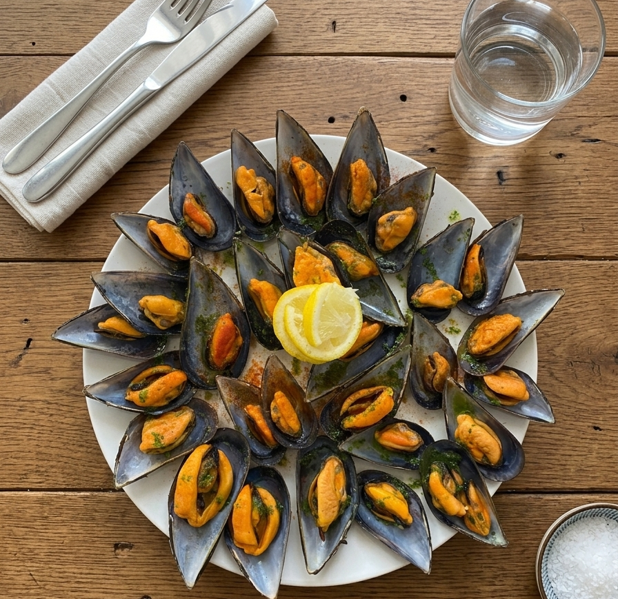 Mejillones al vapor